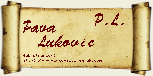 Pava Luković vizit kartica